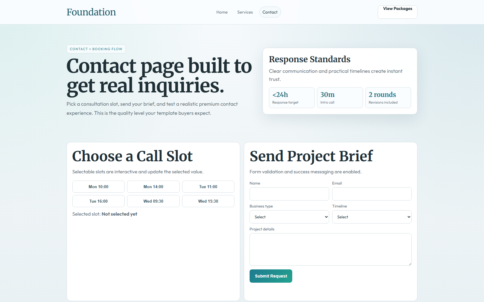 Foundation contact preview